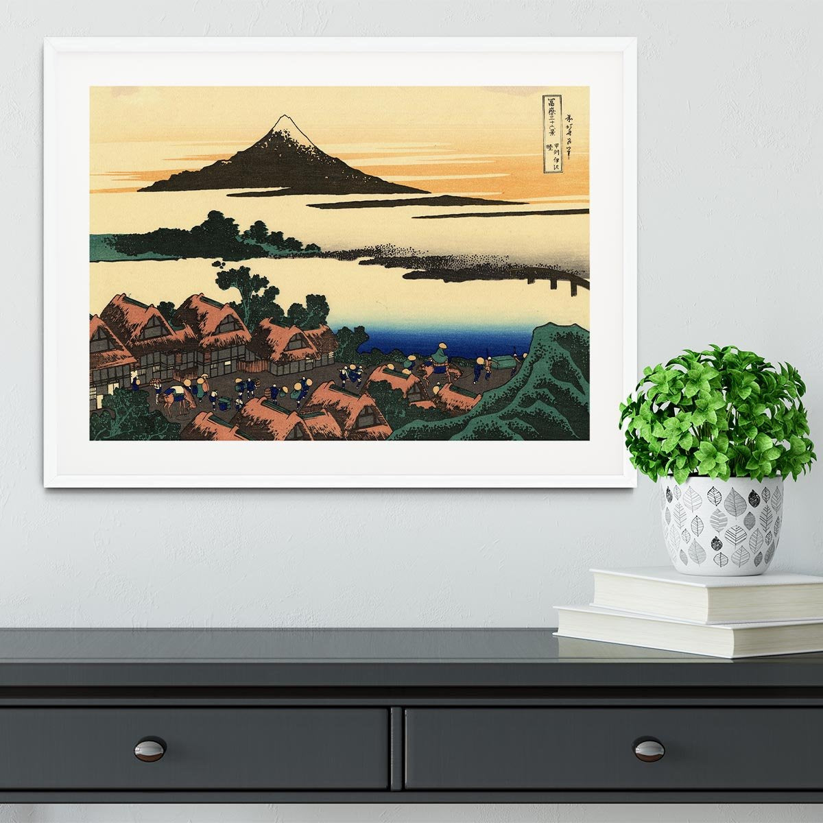 Dawn at Isawa in the Kai province by Hokusai Framed Print - Canvas Art Rocks - 5
