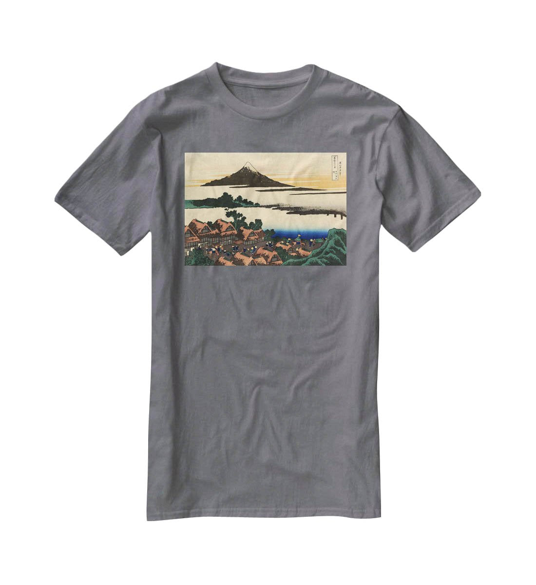 Dawn at Isawa in the Kai province by Hokusai T-Shirt - Canvas Art Rocks - 3