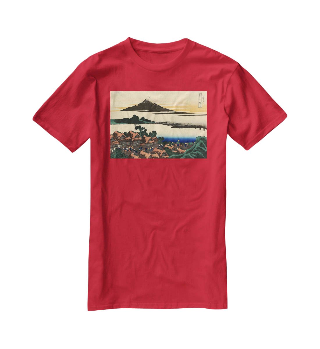 Dawn at Isawa in the Kai province by Hokusai T-Shirt - Canvas Art Rocks - 4