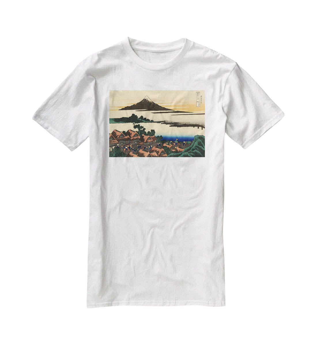 Dawn at Isawa in the Kai province by Hokusai T-Shirt - Canvas Art Rocks - 5