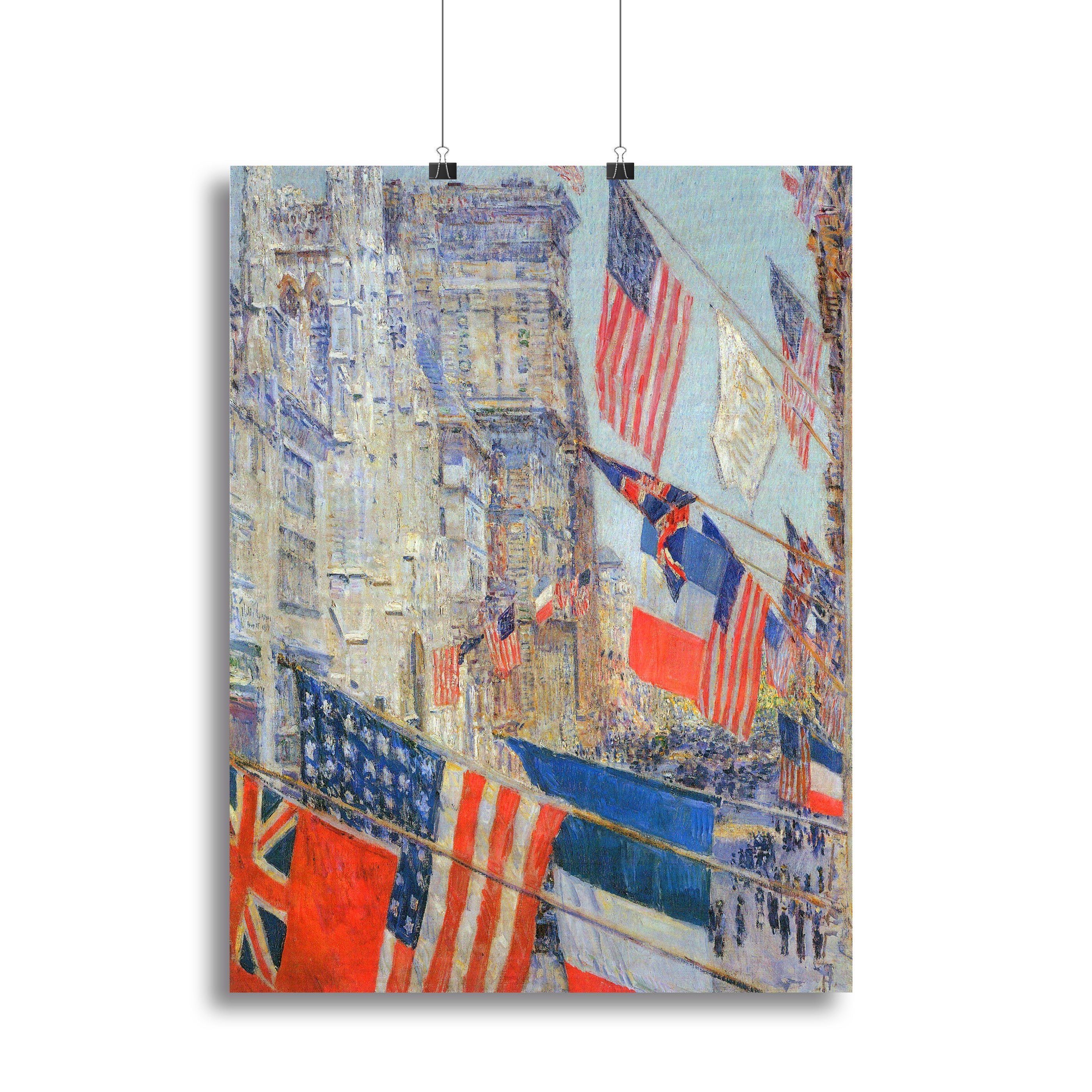 Day of allied victory 1917 by Hassam Canvas Print or Poster