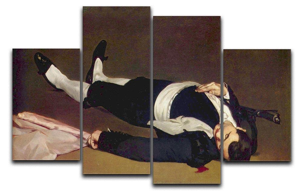 Dead Torero by Manet 4 Split Panel Canvas  - Canvas Art Rocks - 1