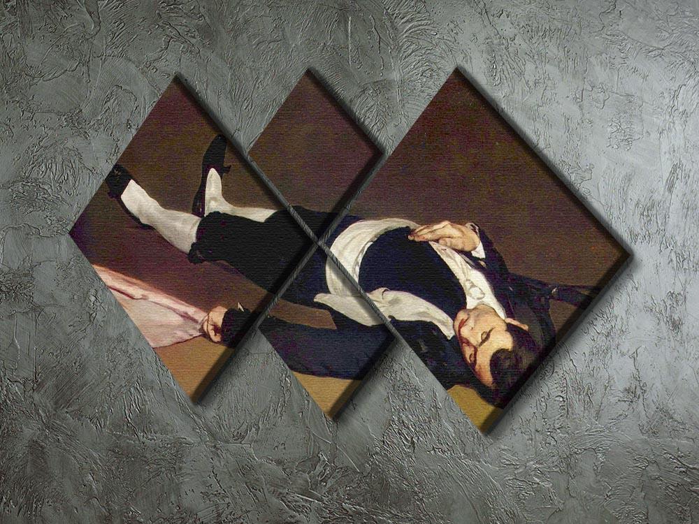 Dead Torero by Manet 4 Square Multi Panel Canvas - Canvas Art Rocks - 2