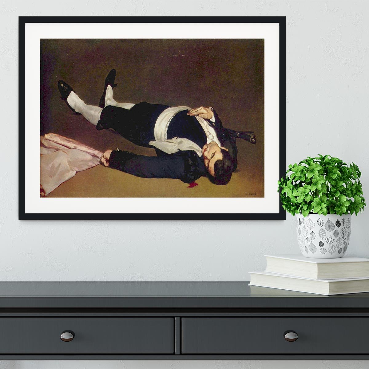 Dead Torero by Manet Framed Print - Canvas Art Rocks - 1