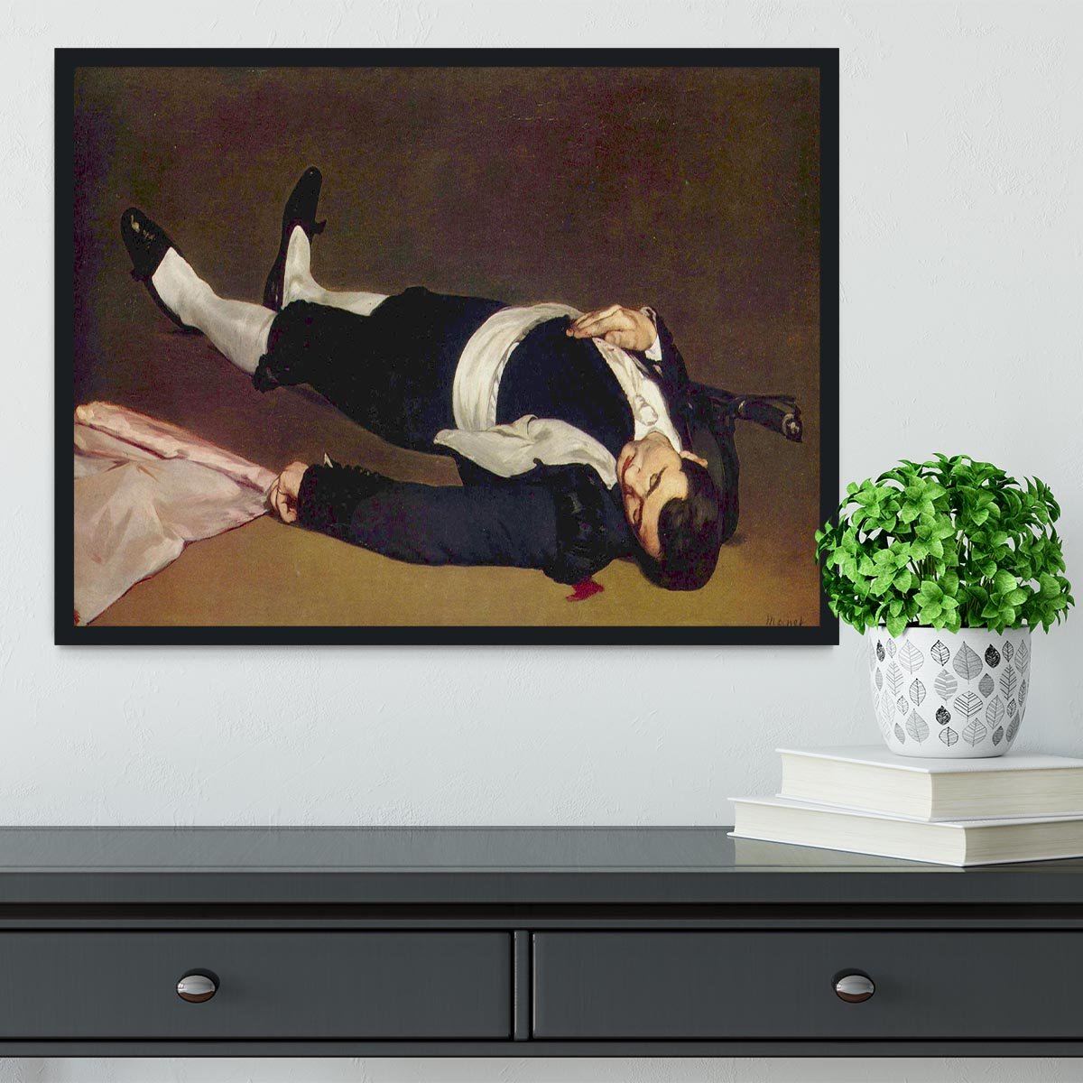 Dead Torero by Manet Framed Print - Canvas Art Rocks - 2
