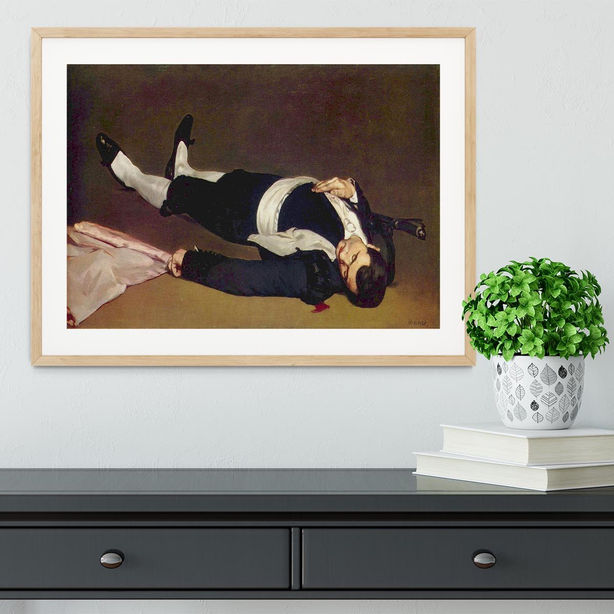 Dead Torero by Manet Framed Print - Canvas Art Rocks - 3