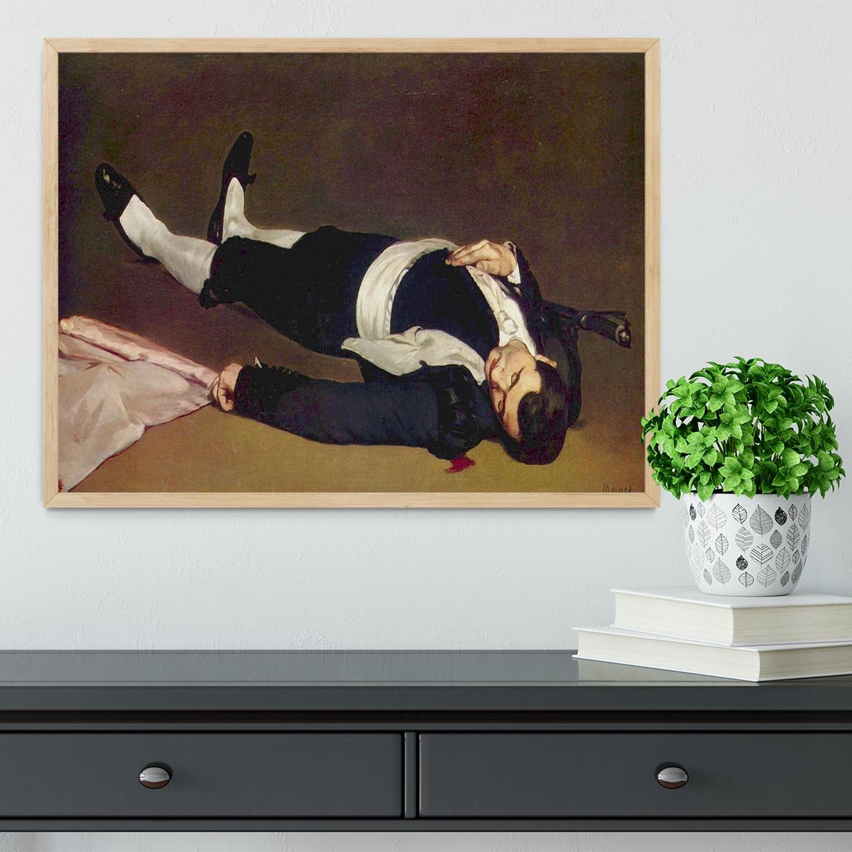 Dead Torero by Manet Framed Print - Canvas Art Rocks - 4