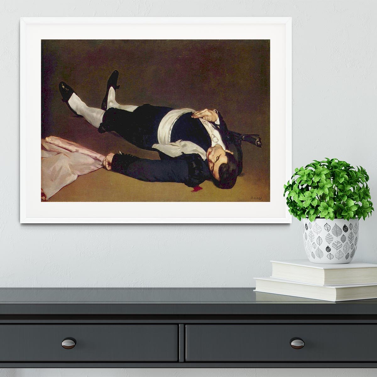 Dead Torero by Manet Framed Print - Canvas Art Rocks - 5