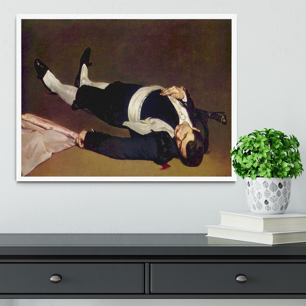 Dead Torero by Manet Framed Print - Canvas Art Rocks -6