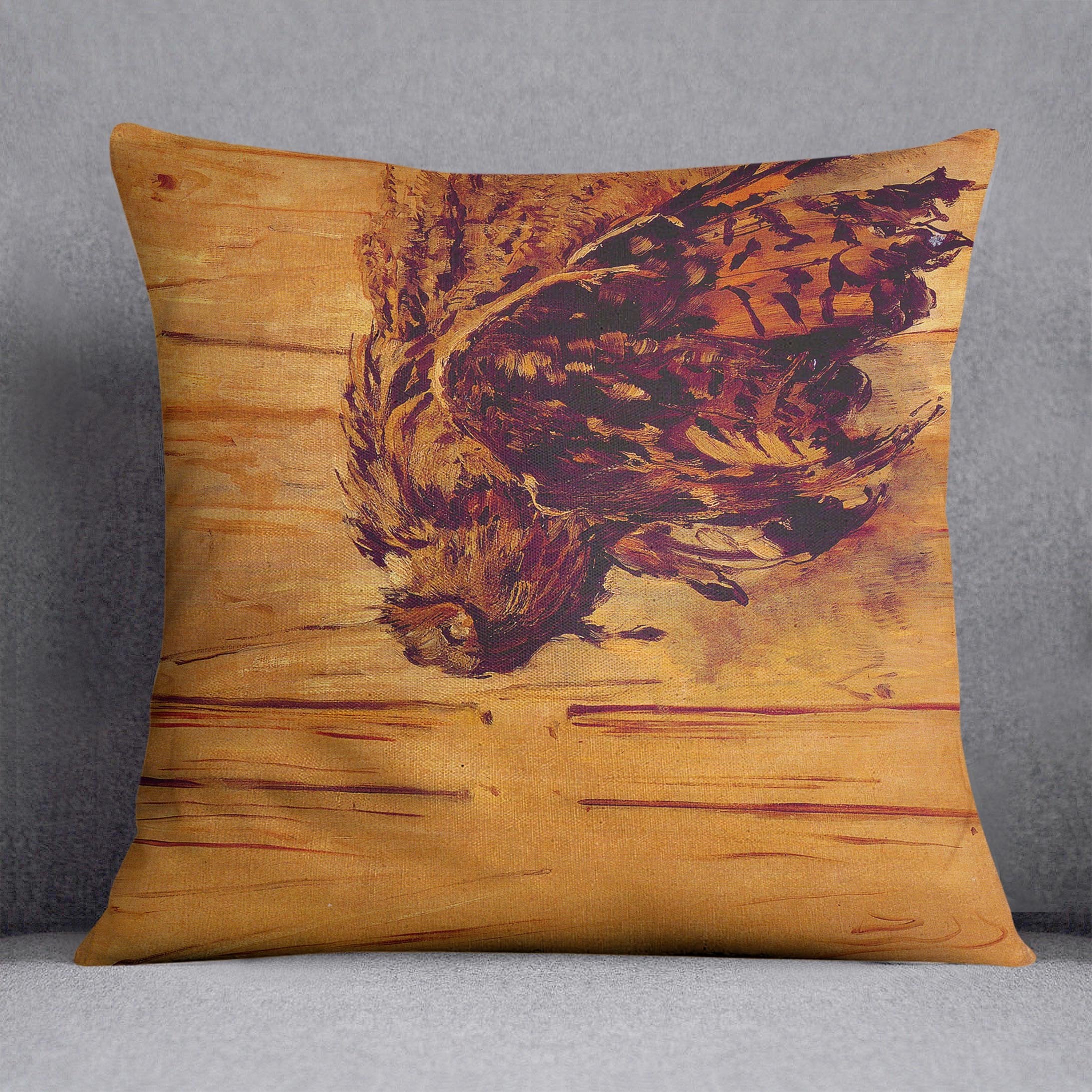 Dead Uhu by Manet Throw Pillow