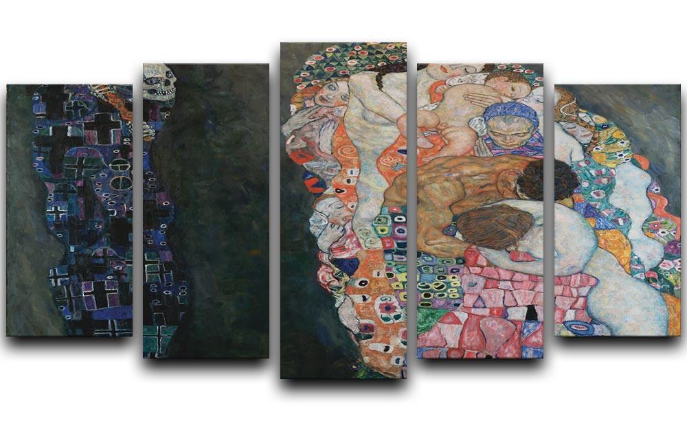 Death and Life by Klimt 2 5 Split Panel Canvas  - Canvas Art Rocks - 1