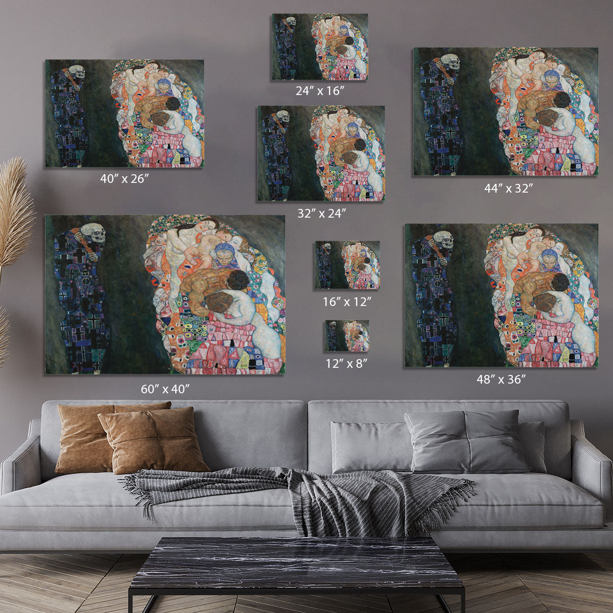 Death and Life by Klimt 2 Canvas Print or Poster - Canvas Art Rocks - 7