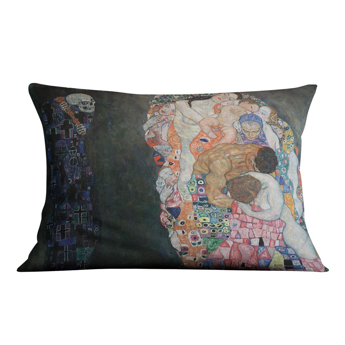 Death and Life by Klimt 2 Throw Pillow