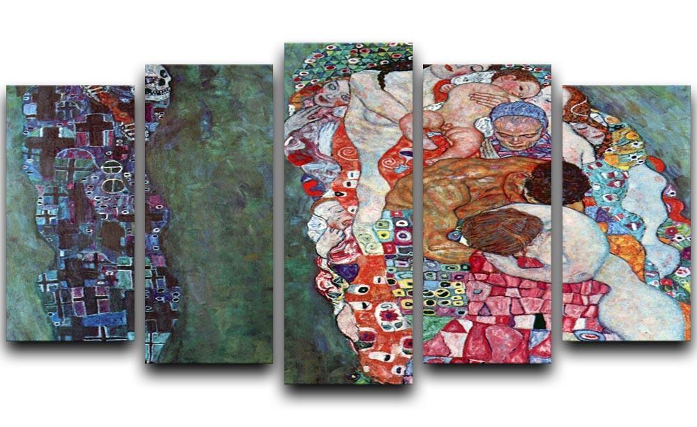 Death and Life by Klimt 5 Split Panel Canvas  - Canvas Art Rocks - 1