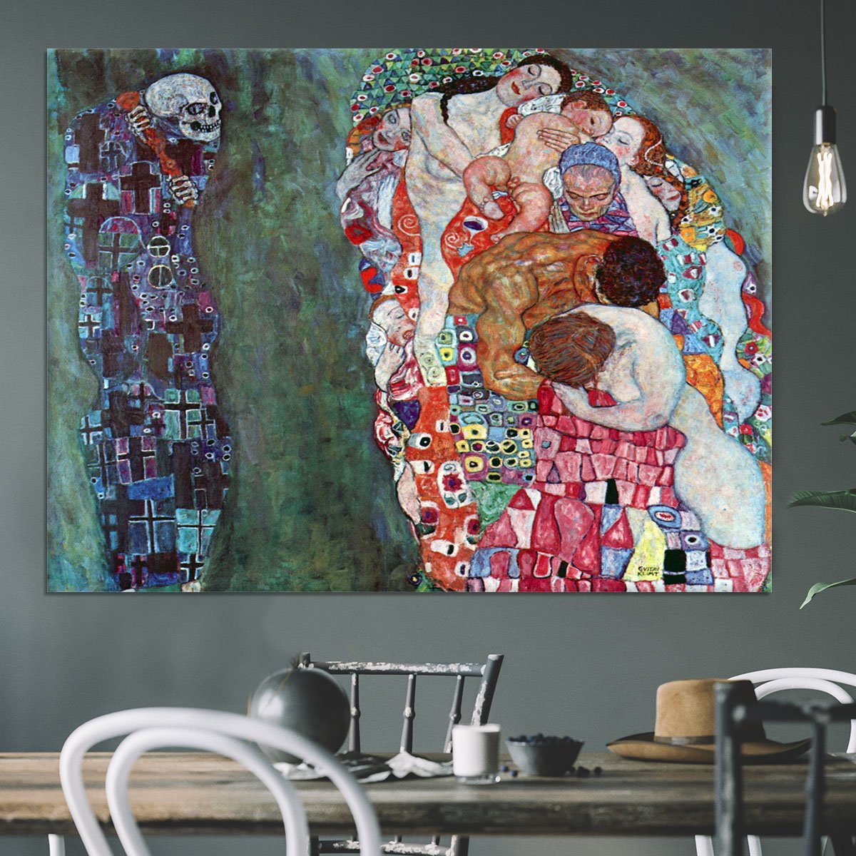 Death and Life by Klimt Canvas Print or Poster