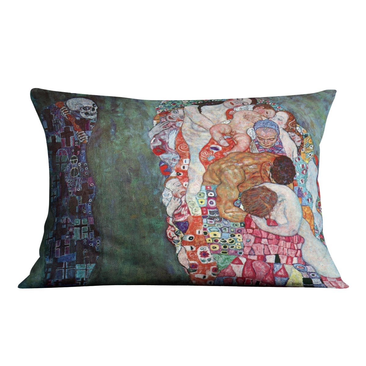 Death and Life by Klimt Throw Pillow