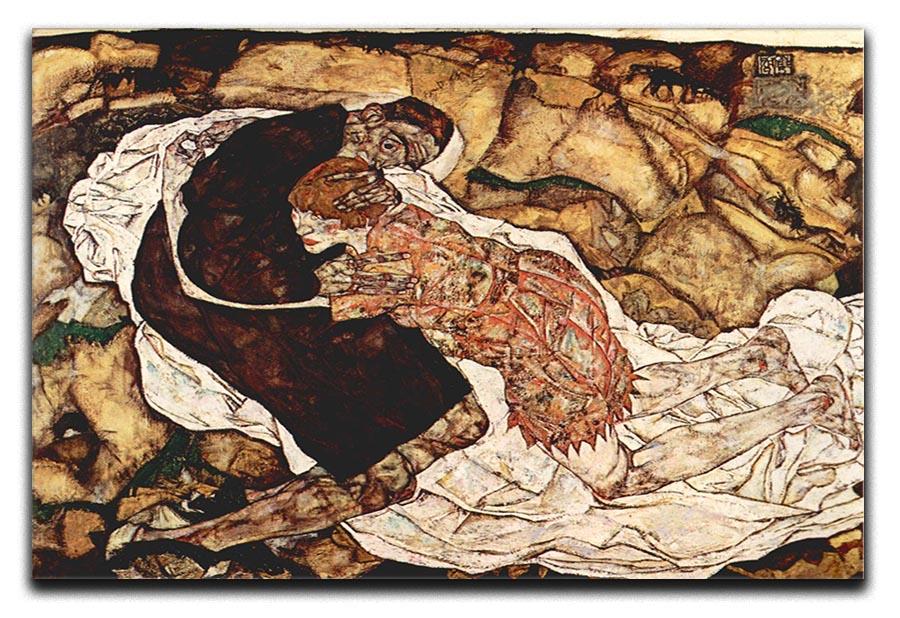 Death and the Woman by Egon Schiele Canvas Print or Poster - Canvas Art Rocks - 1