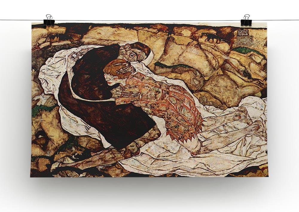 Death and the Woman by Egon Schiele Canvas Print or Poster - Canvas Art Rocks - 2
