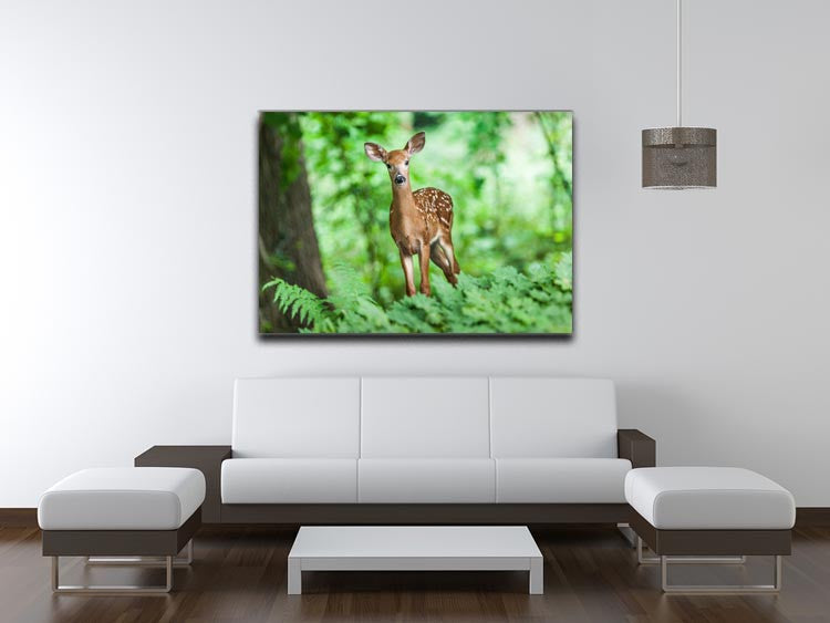 Deer In The Forest Print - Canvas Art Rocks - 4