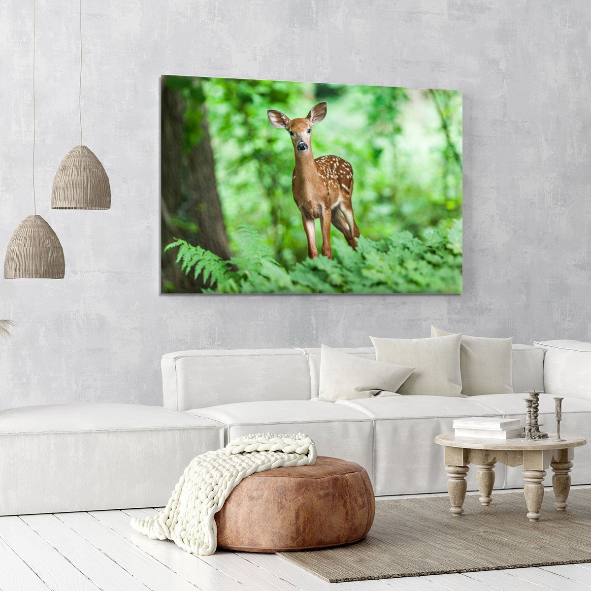 Deer In The Forest Canvas Print or Poster
