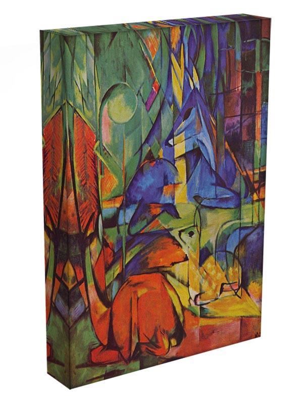 Deer in Forest by Franz Marc Canvas Print or Poster - Canvas Art Rocks - 3