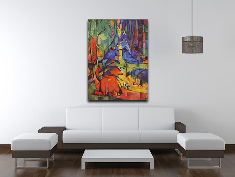 Deer in Forest by Franz Marc Canvas Print or Poster - Canvas Art Rocks - 4