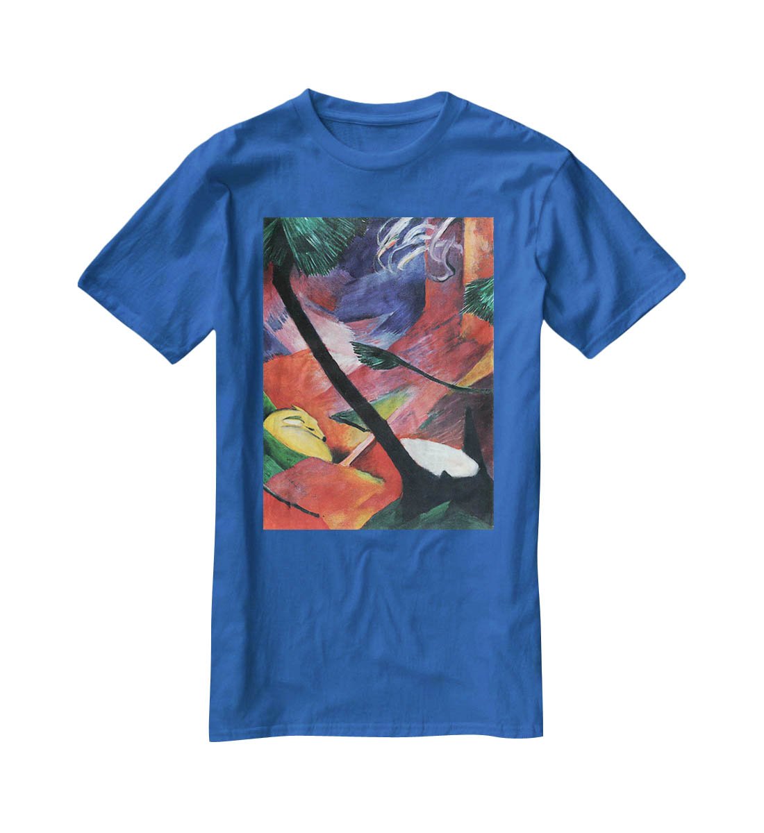 Deer in the forest II by Franz Marc T-Shirt - Canvas Art Rocks - 2