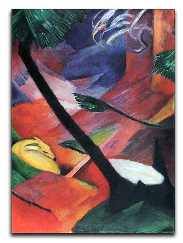 Deer in the forest II by Franz Marc Canvas Print or Poster  - Canvas Art Rocks - 1