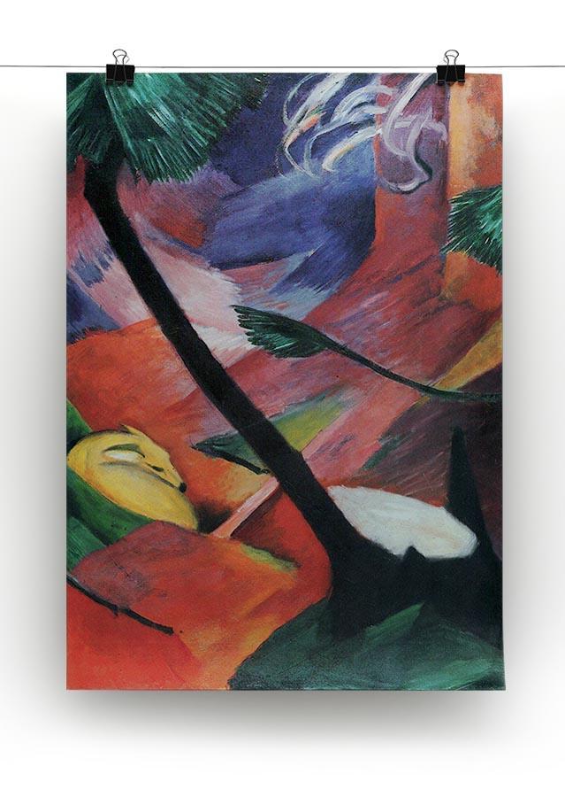 Deer in the forest II by Franz Marc Canvas Print or Poster - Canvas Art Rocks - 2