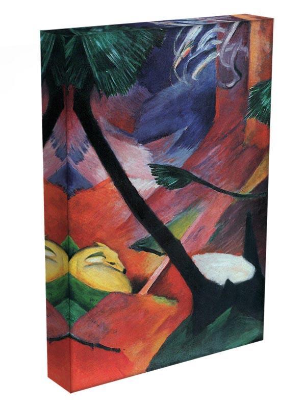 Deer in the forest II by Franz Marc Canvas Print or Poster - Canvas Art Rocks - 3
