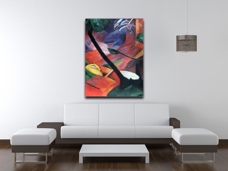 Deer in the forest II by Franz Marc Canvas Print or Poster - Canvas Art Rocks - 4