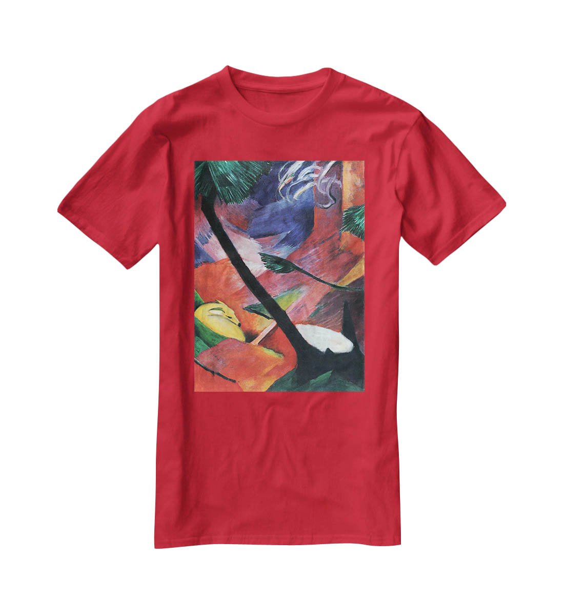 Deer in the forest II by Franz Marc T-Shirt - Canvas Art Rocks - 4