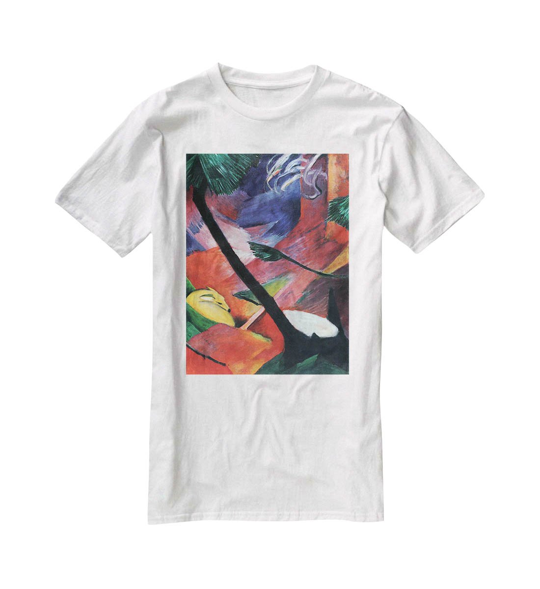 Deer in the forest II by Franz Marc T-Shirt - Canvas Art Rocks - 5