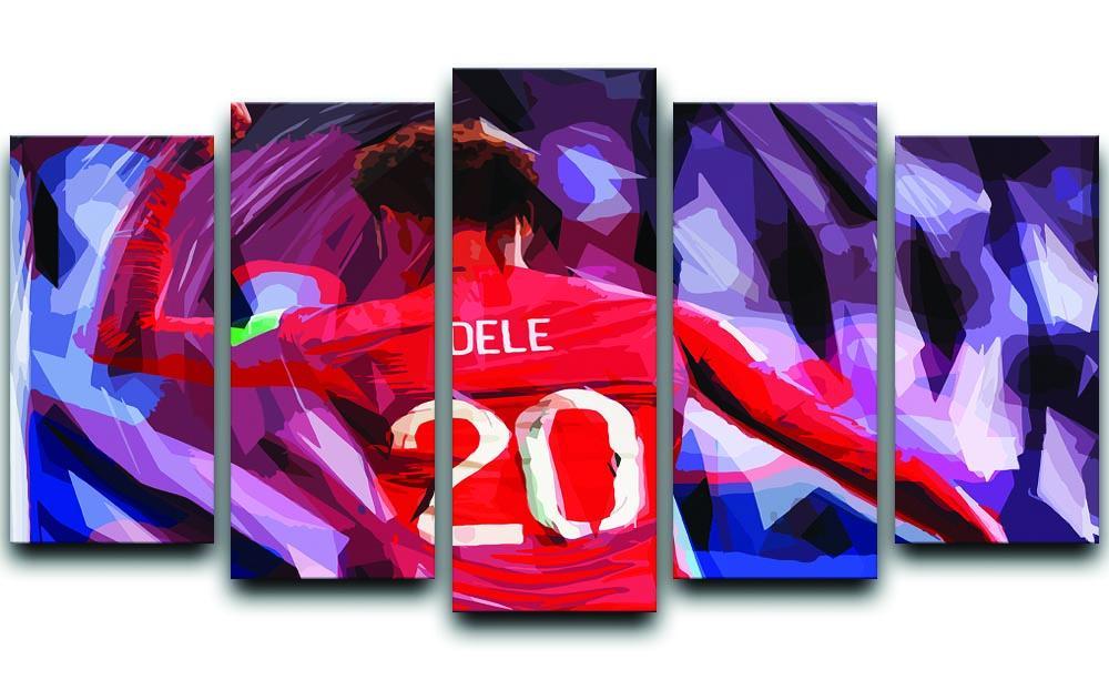 Dele Alli England Celebration 5 Split Panel Canvas  - Canvas Art Rocks - 1