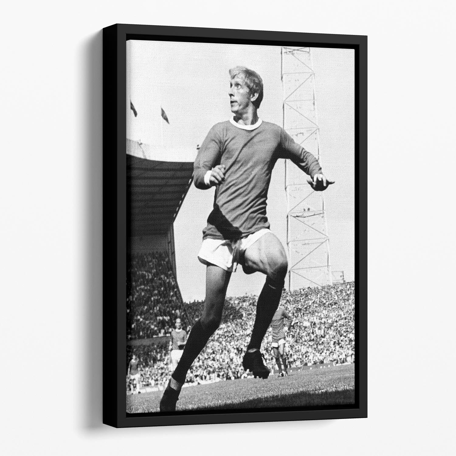 Denis Law 1969 Floating Framed Canvas - Canvas Art Rocks - 1