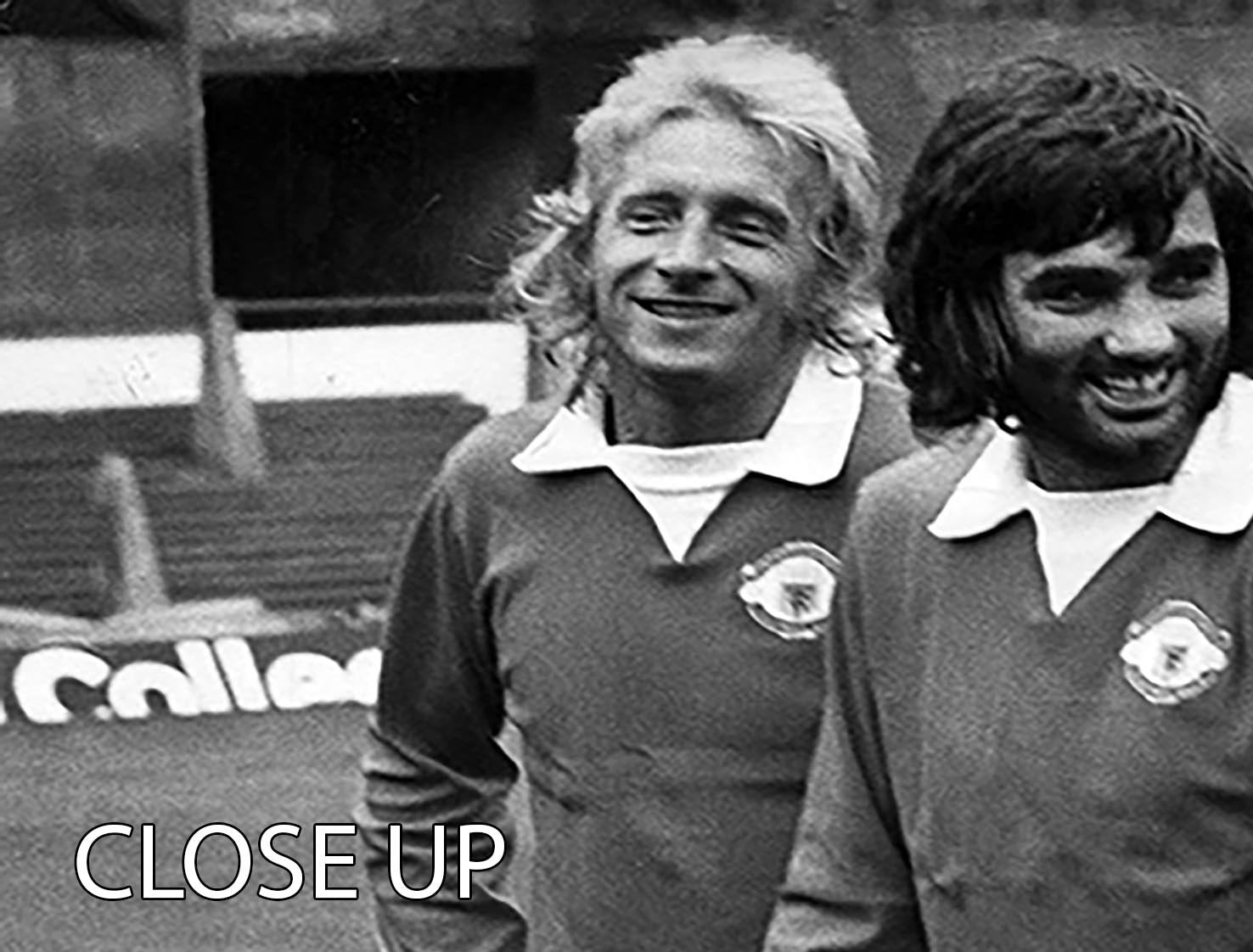 Denis Law and George Best in 1972 3 Split Panel Canvas Print - Canvas Art Rocks - 3