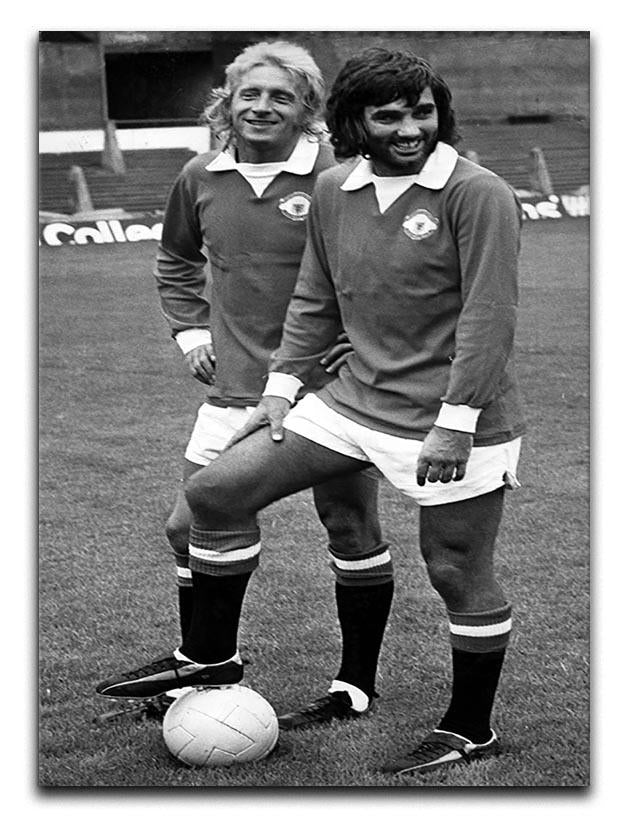 Denis Law and George Best in 1972 Canvas Print or Poster - Canvas Art Rocks - 1