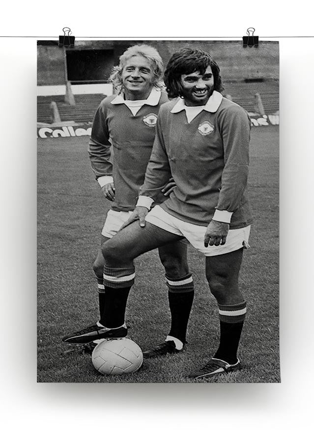 Denis Law and George Best in 1972 Canvas Print or Poster - Canvas Art Rocks - 2