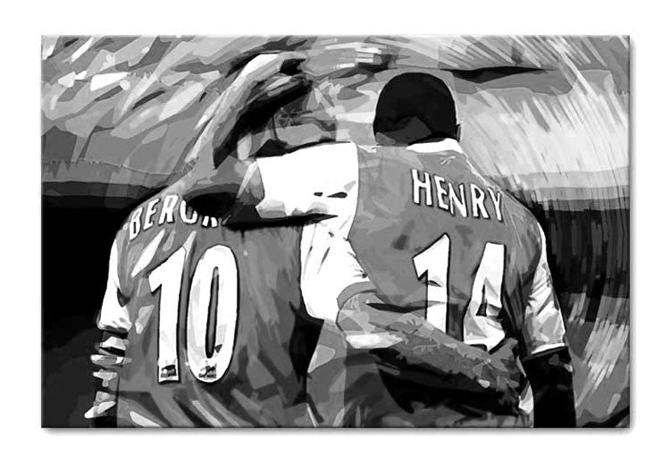 Dennis Bergkamp and Thierry Henry Print - Canvas Art Rocks - 4