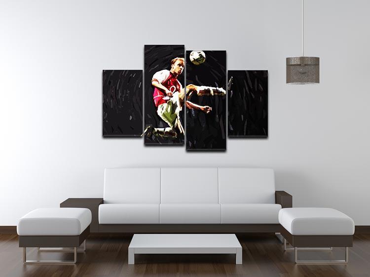 Dennis Bergkamp 4 Split Panel Canvas - Canvas Art Rocks - 3