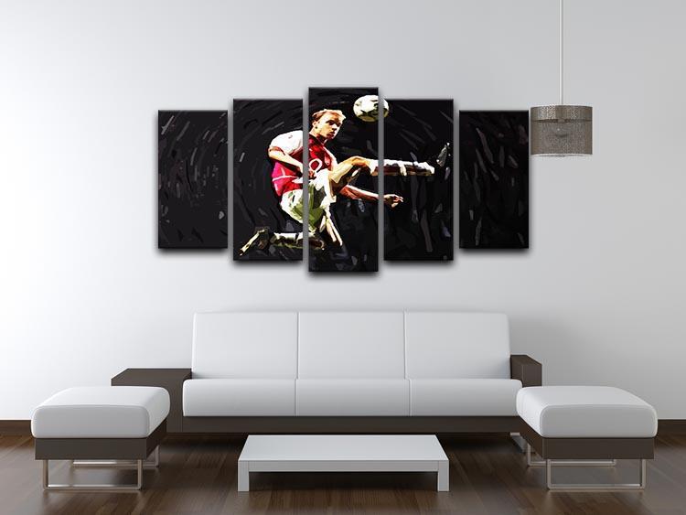 Dennis Bergkamp 5 Split Panel Canvas - Canvas Art Rocks - 3