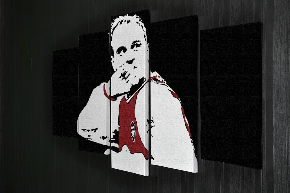 Dennis Bergkamp Close Up 5 Split Panel Canvas - Canvas Art Rocks - 2
