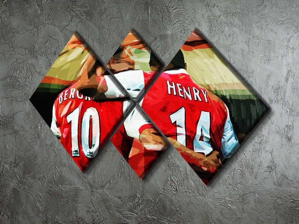 Dennis Bergkamp and Thierry Henry 4 Square Multi Panel Canvas - Canvas Art Rocks - 2