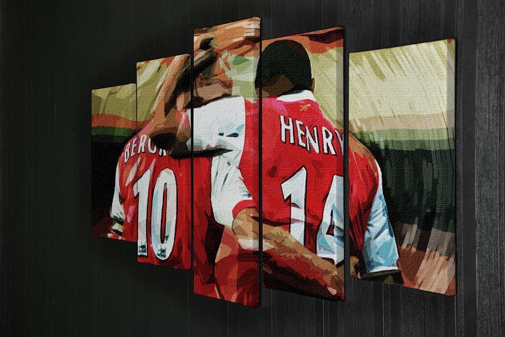 Dennis Bergkamp and Thierry Henry 5 Split Panel Canvas - Canvas Art Rocks - 2