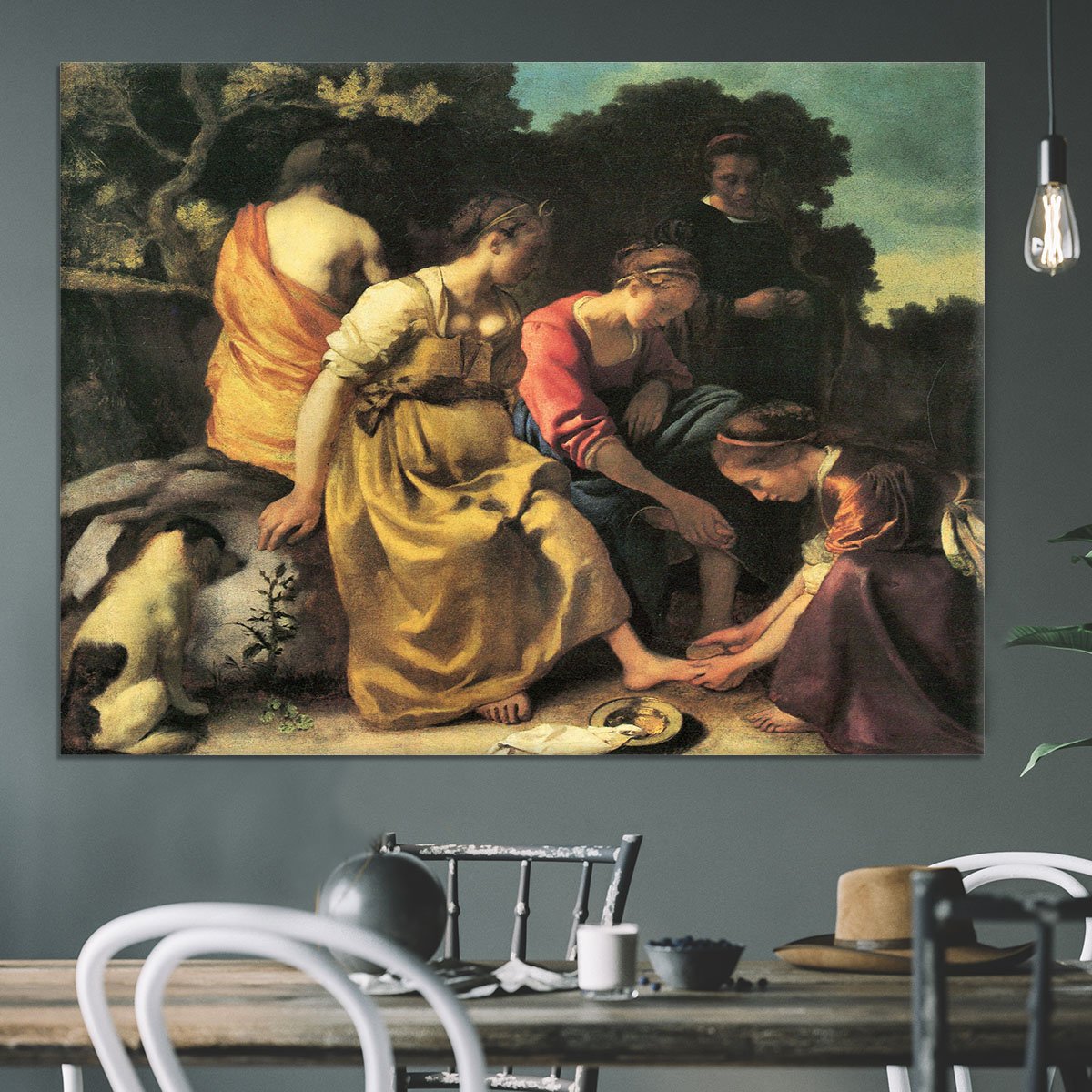 Diana and her nymphs by Vermeer Canvas Print or Poster