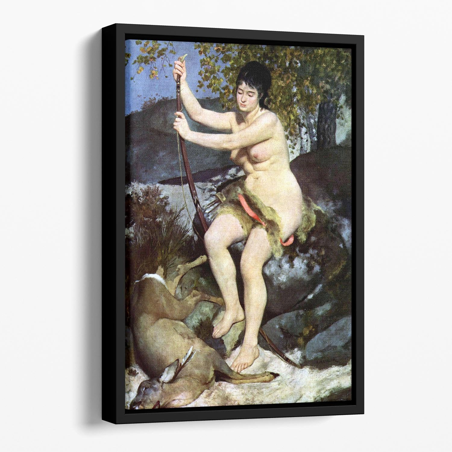 Diana as hunter by Renoir Floating Framed Canvas
