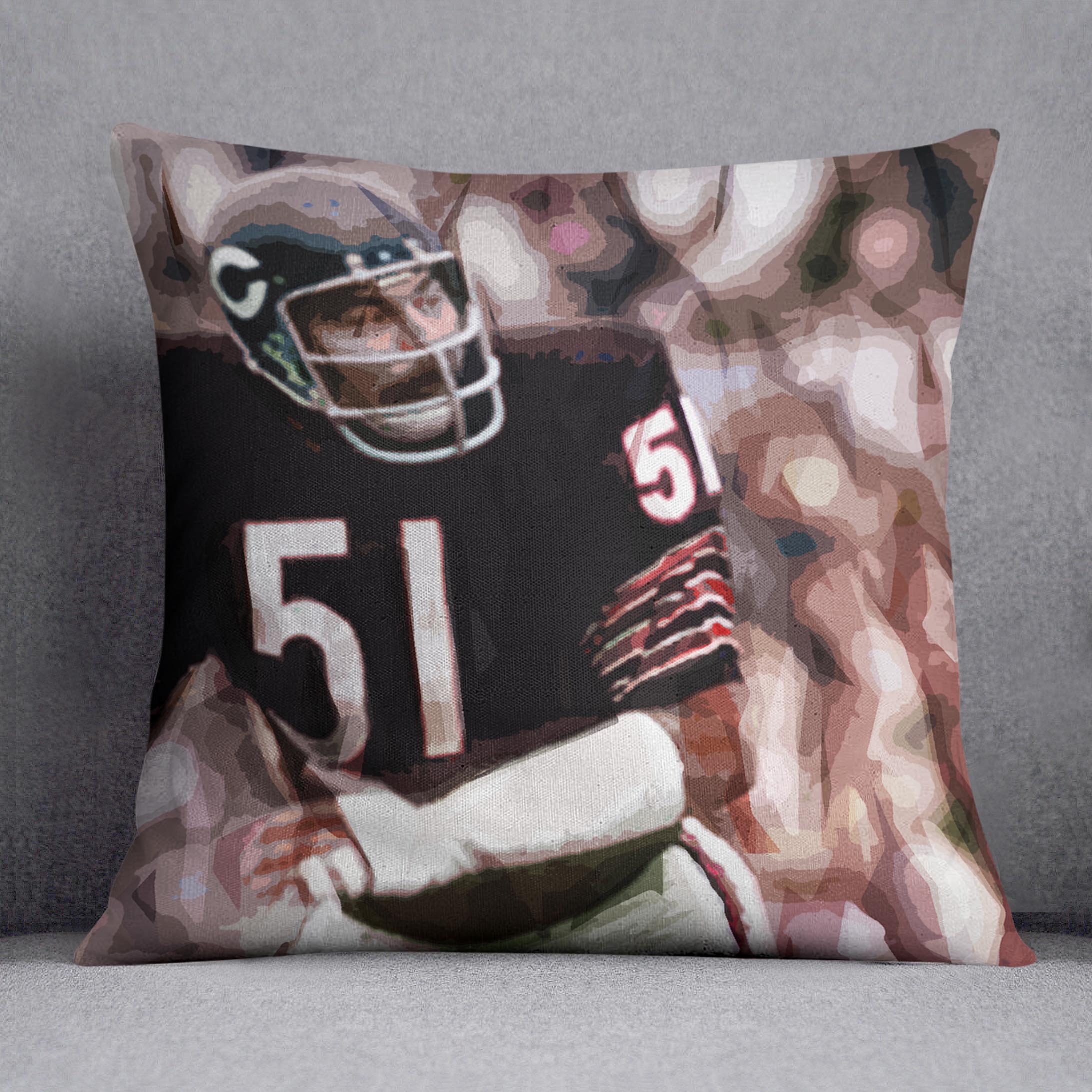 Dick Butkus Chicago Bears Cushion
