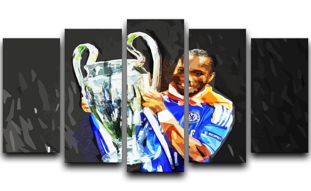 Didier Drogba Champions League 5 Split Panel Canvas  - Canvas Art Rocks - 1