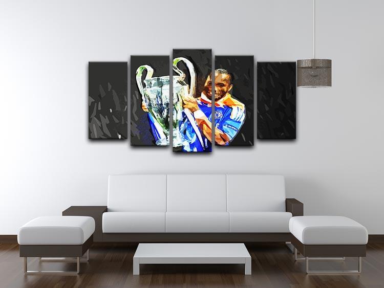 Didier Drogba Champions League 5 Split Panel Canvas - Canvas Art Rocks - 3