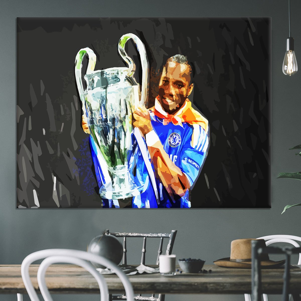 Didier Drogba Champions League Canvas Print or Poster
